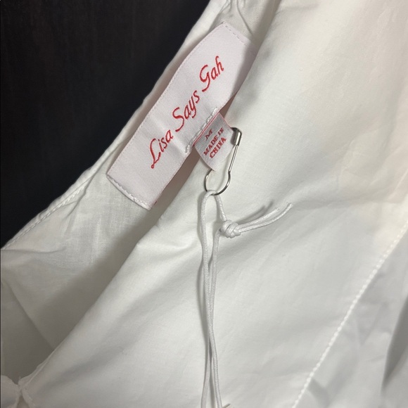 Lisa Says Gah White Sailor-Collar Ruffled Mini Dress - Picture 4 of 4